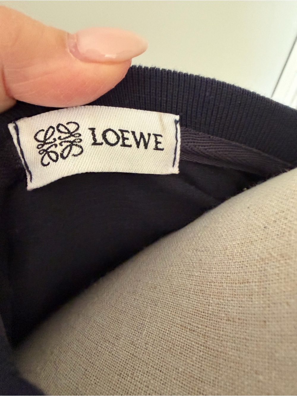 Loewe Navy Polo Dress with White Trim - Picture 3 of 6